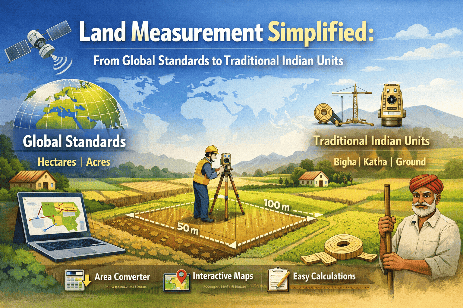 Land Measurement Simplified: From Global Standards to Tradit